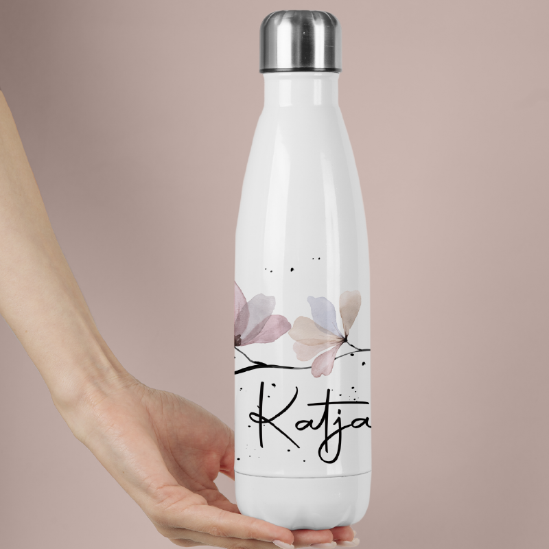 Alu Flaška za vodo Blossom - ime po želji