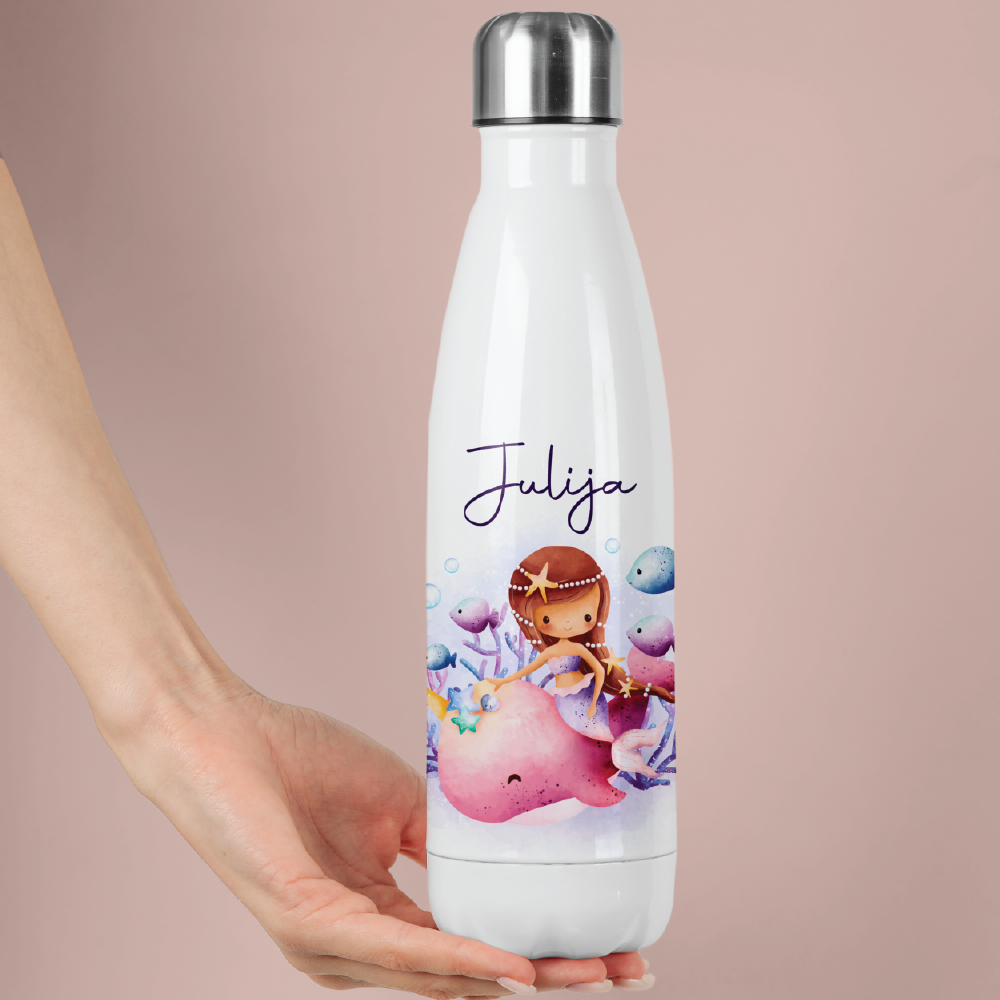 Emajlirana skodelica z imenom po izbiri - Morska deklica