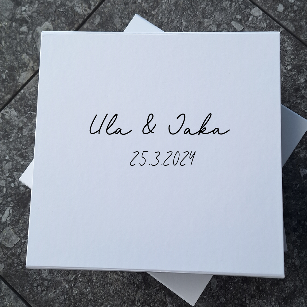 Bela alu flaška 500 ml - imeni + datum - 2 kosa