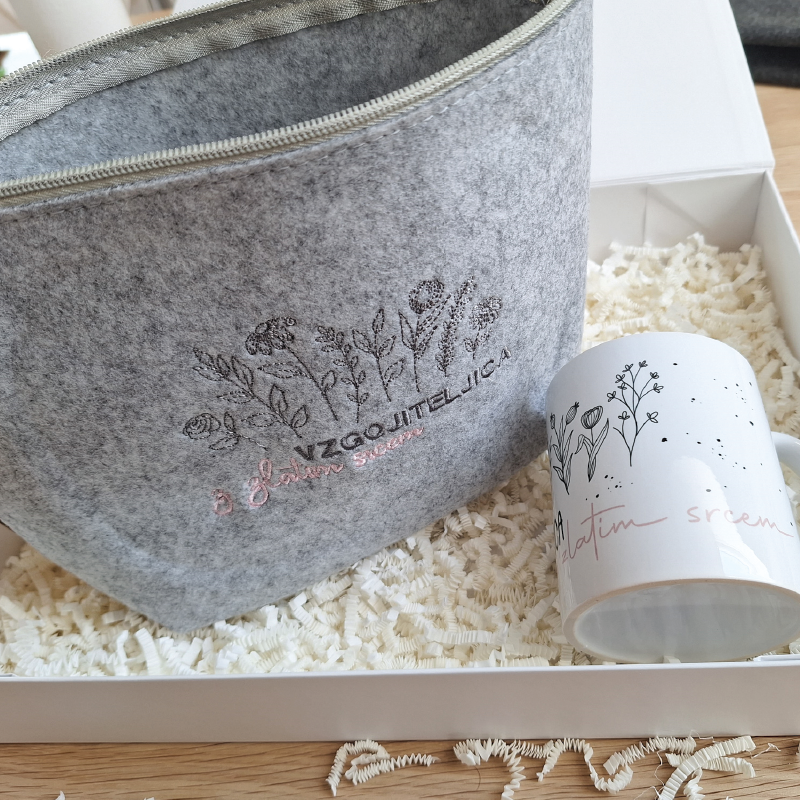 Alu flaška Flower - napis po želji