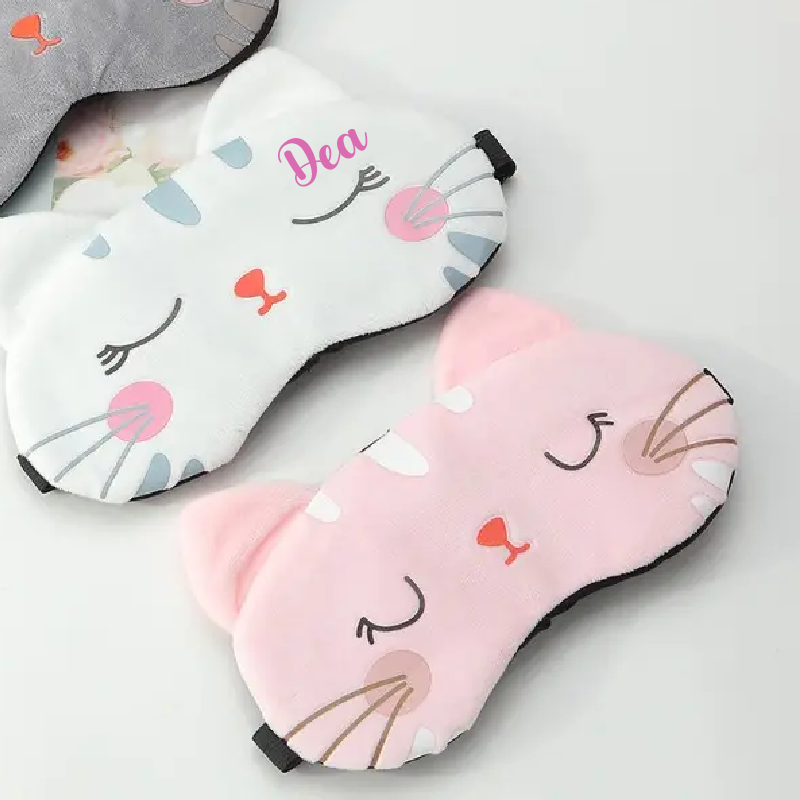 Otroška maska za oči z imenom - bela