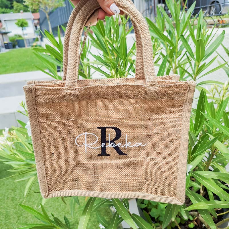 Torbica Juta - z imenom in začetnico