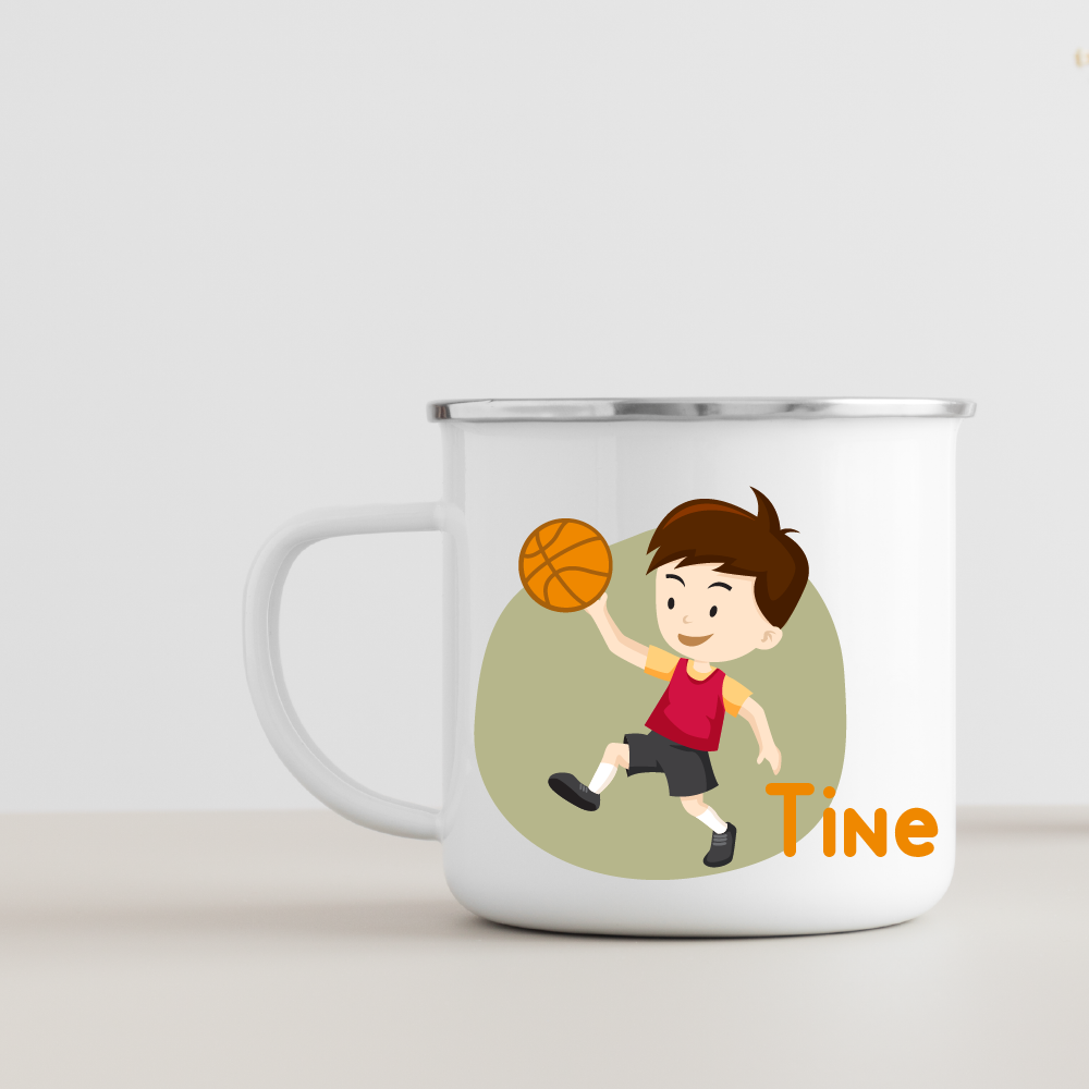 Emajlirana skodelica z imenom po izbiri - Sports