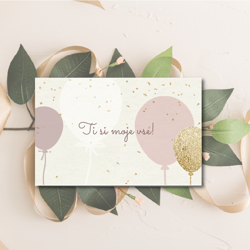 Voščilnica Memorybox baloni