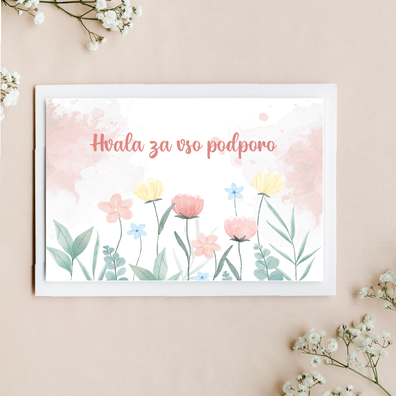 Voščilnica Memorybox rože