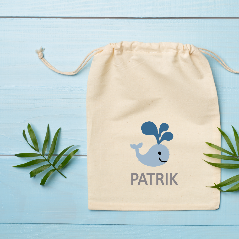 Emajlirana skodelica z imenom po izbiri - Funny whale